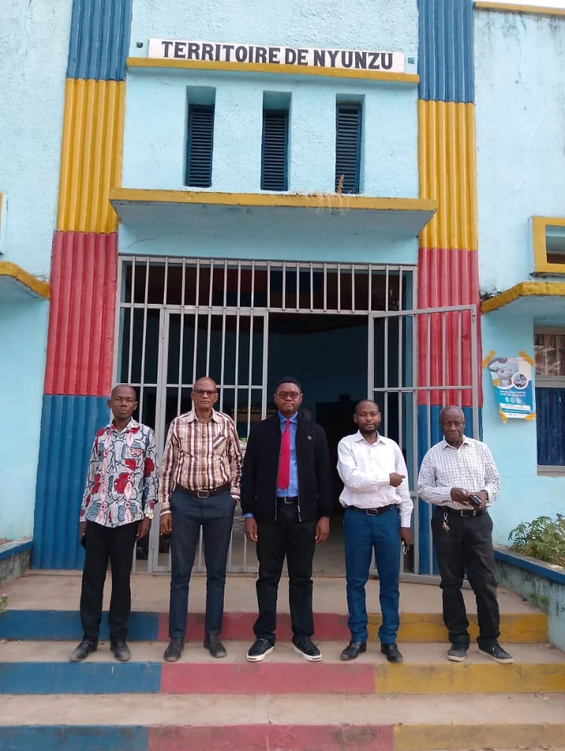 Délégation de l’Inspection Générale de la Territoriale en mission de contrôle à Nyunzu dans la province du Tanganyika.