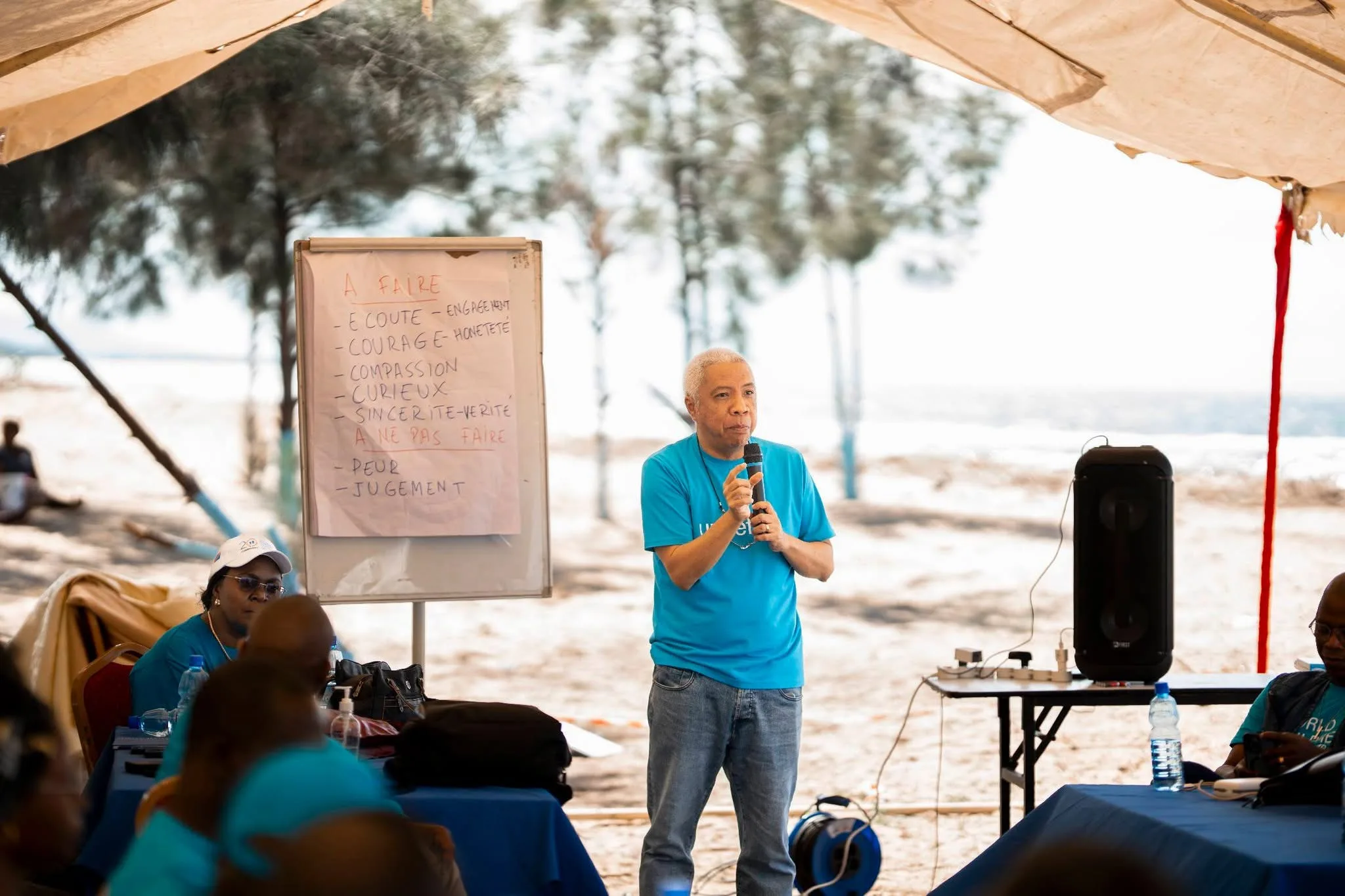Staff de l’UNICEF Kalemie participant à une retraite stratégique consacrée à l’amélioration des programmes en faveur des enfants du Tanganyika