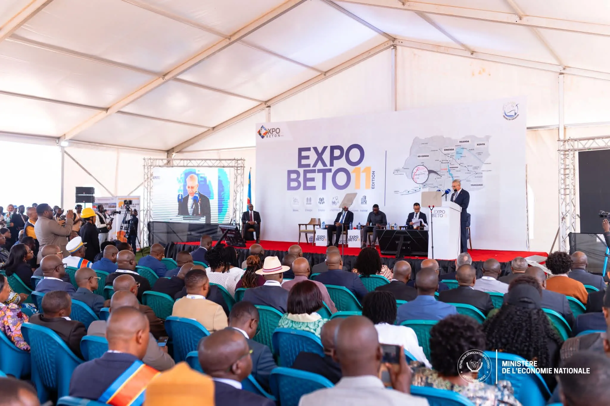 Vue de Kalemie lors de l’Expo Béton 2026 consacrée aux infrastructures et au développement du Tanganyika.