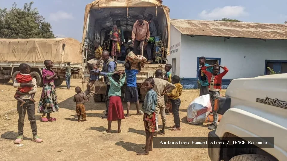 Arrivée d'un troisième convoi de réfugiés congolais rapatriés à Moba depuis la Zambie