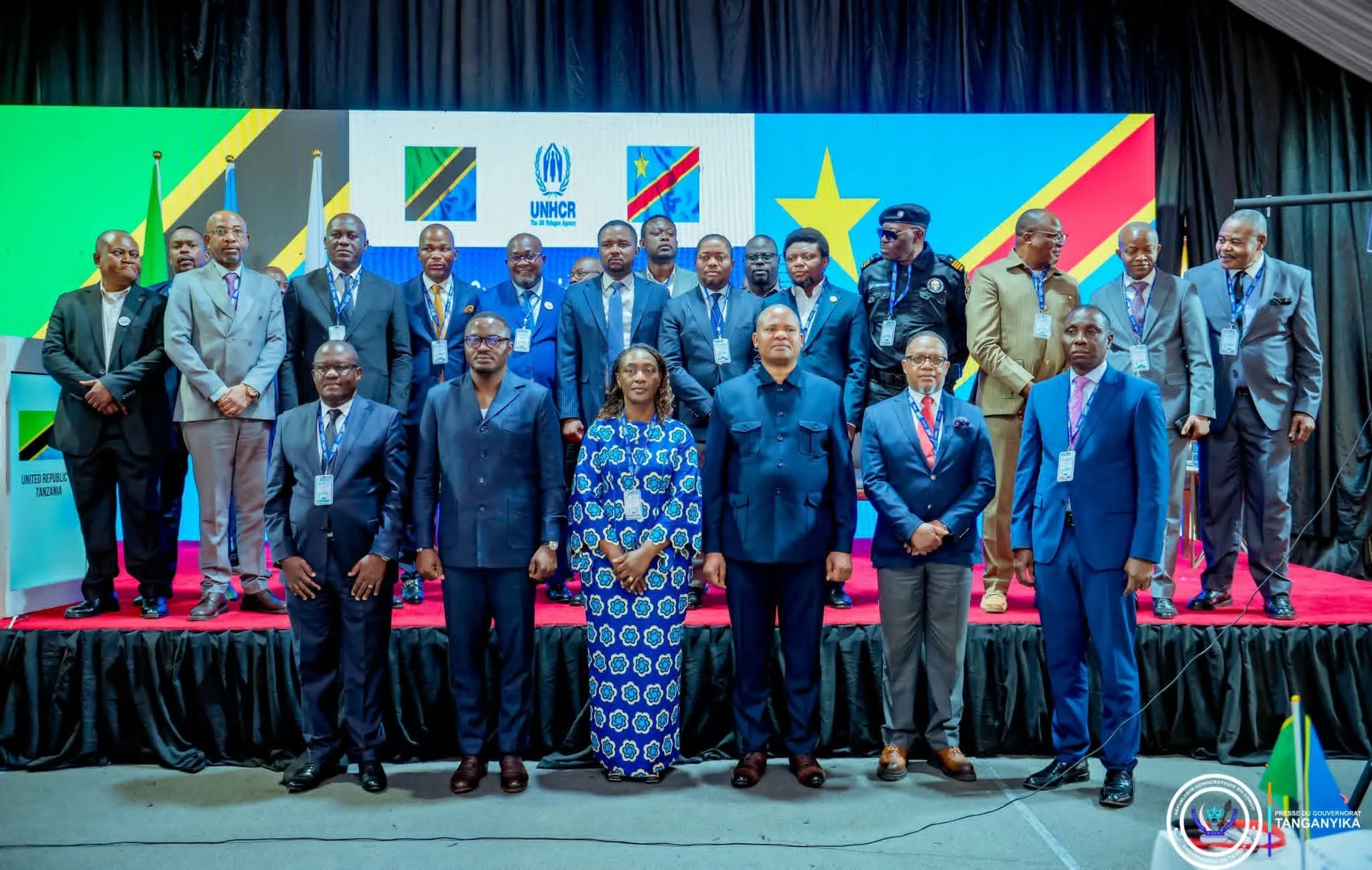 Délégation du Tanganyika participant à la 8ᵉ réunion tripartite RDC–Tanzanie–HCR à Lubumbashi sur le rapatriement des r...