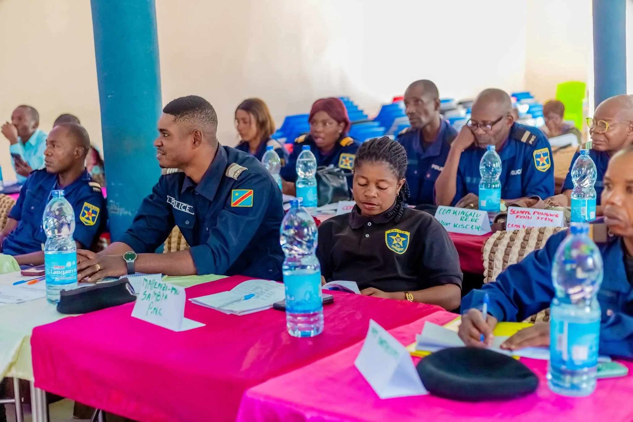 Participants à la formation du Tribunal pour enfants destinée aux OPJ et acteurs de la justice sur la protection des droits de l’enfant à Kalemie.