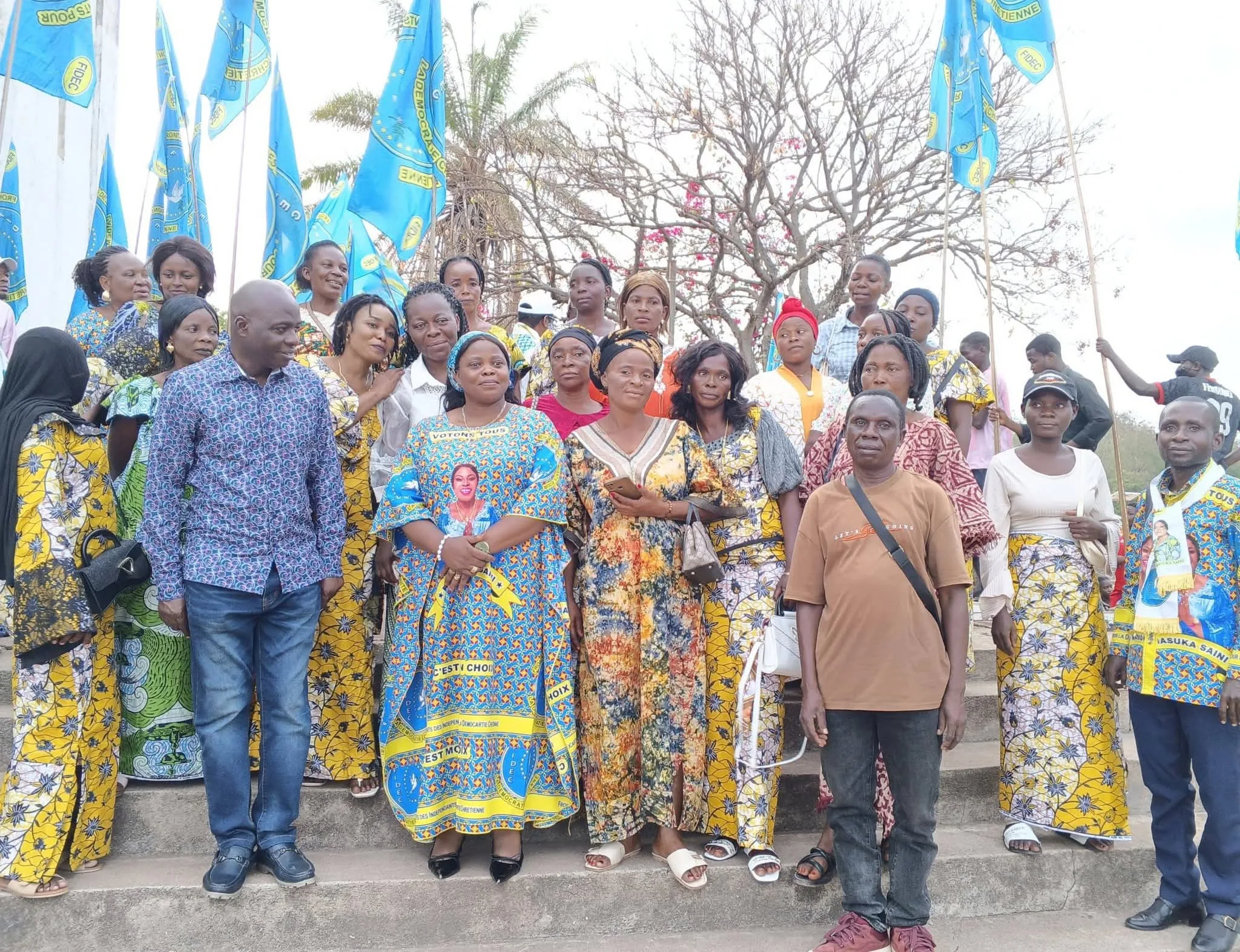 Membres du FIDEC participant à la messe d'action de grâce organisée à Kalemie pour célébrer les 16 ans d'existence du p...
