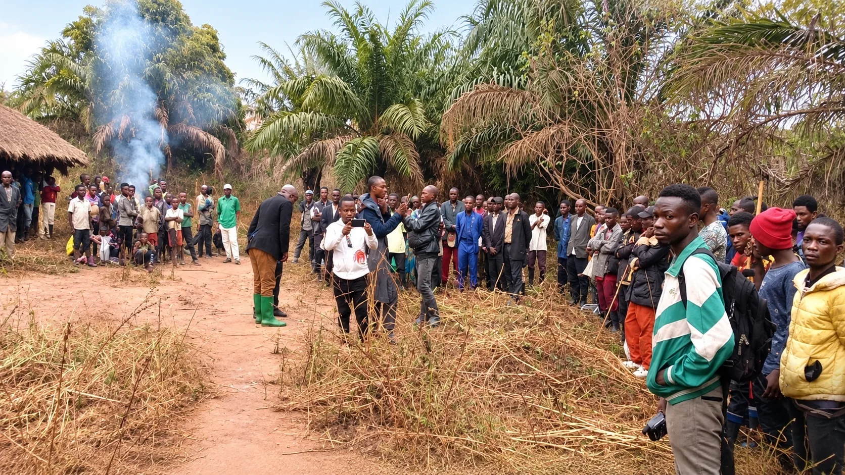 Paysage rural et habitations dans la province du Tanganyika illustrant les enjeux de cohésion sociale, de sécurité et d...